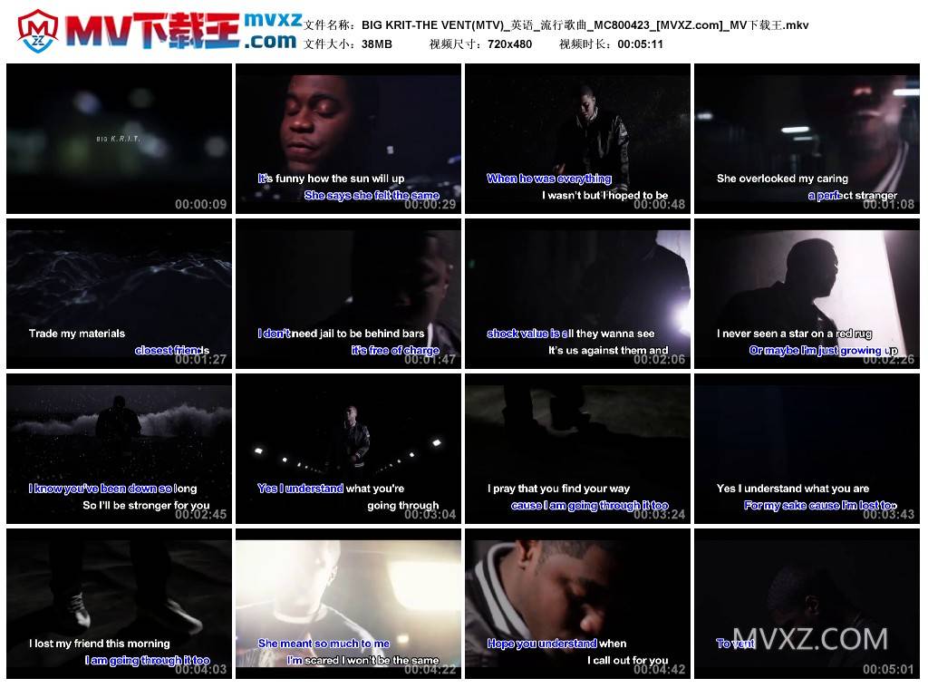 BIG KRIT-THE VENT(MTV)_英语_流行歌曲_MC800423